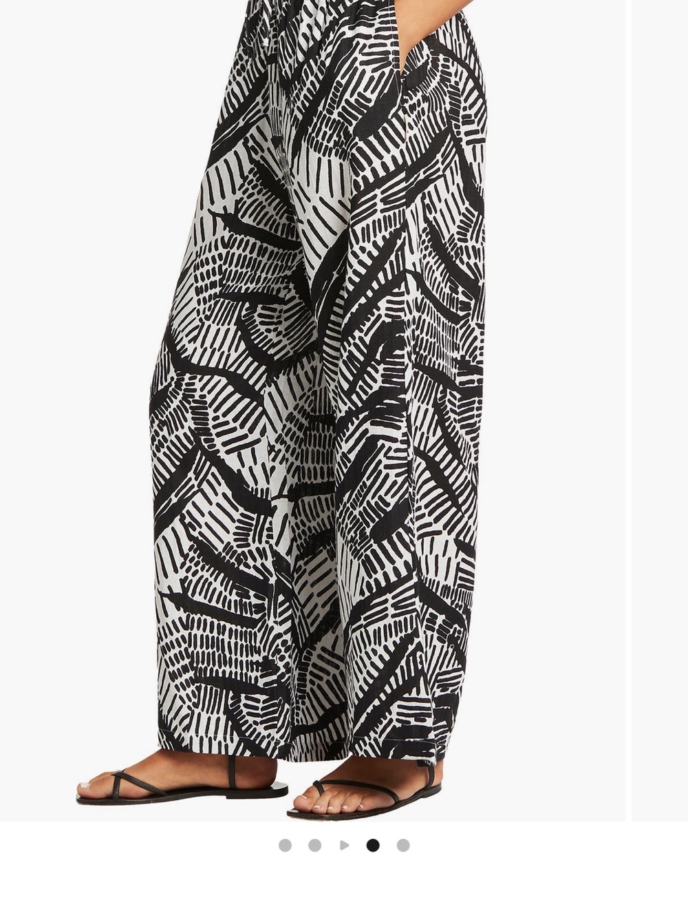 Sea Level Print Cotton Wide Leg Cover Up Pants Size XS